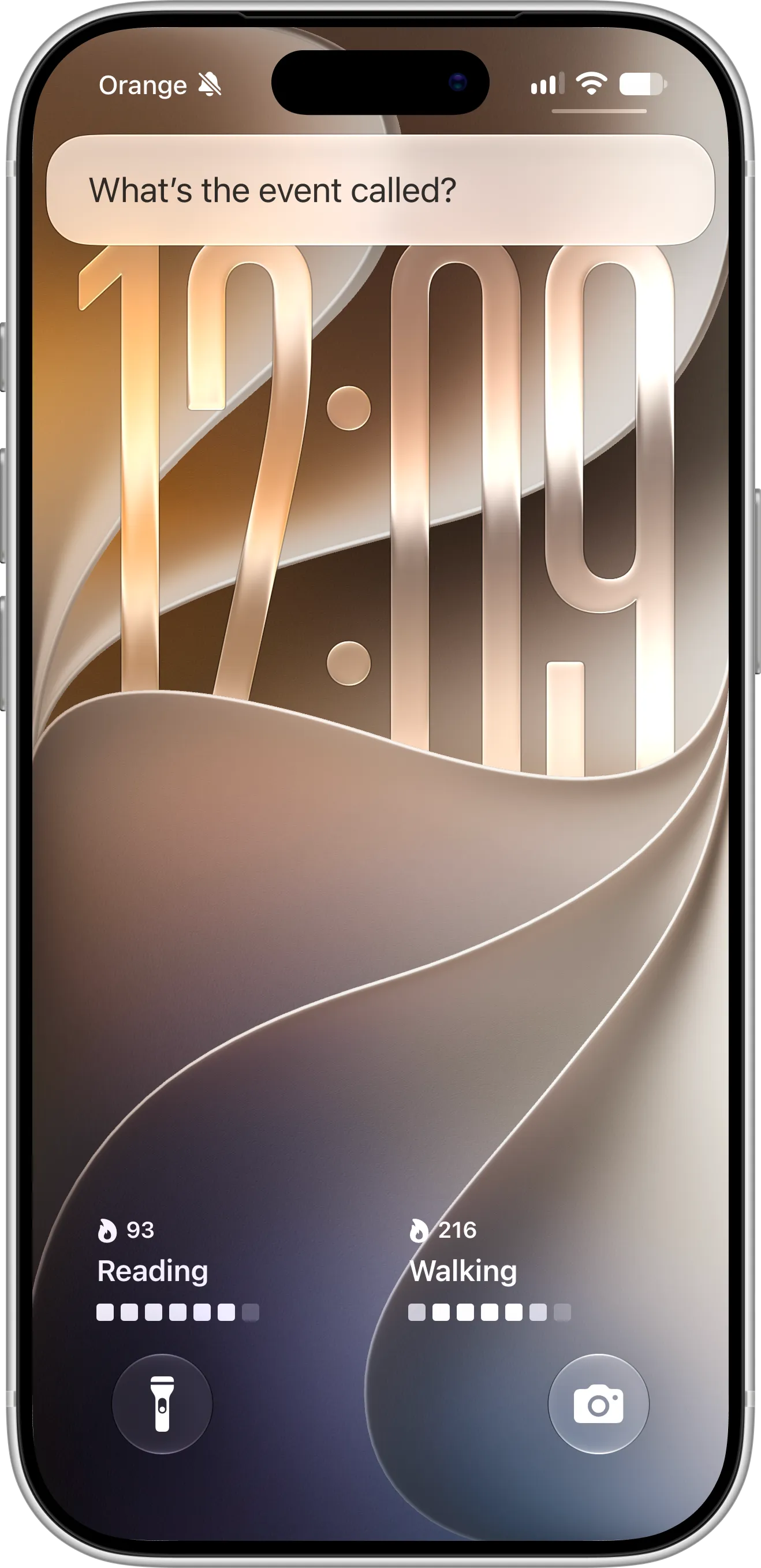 Countdown X Siri request on the iPhone Lock Screen with Siri asking “What’s the event called?”