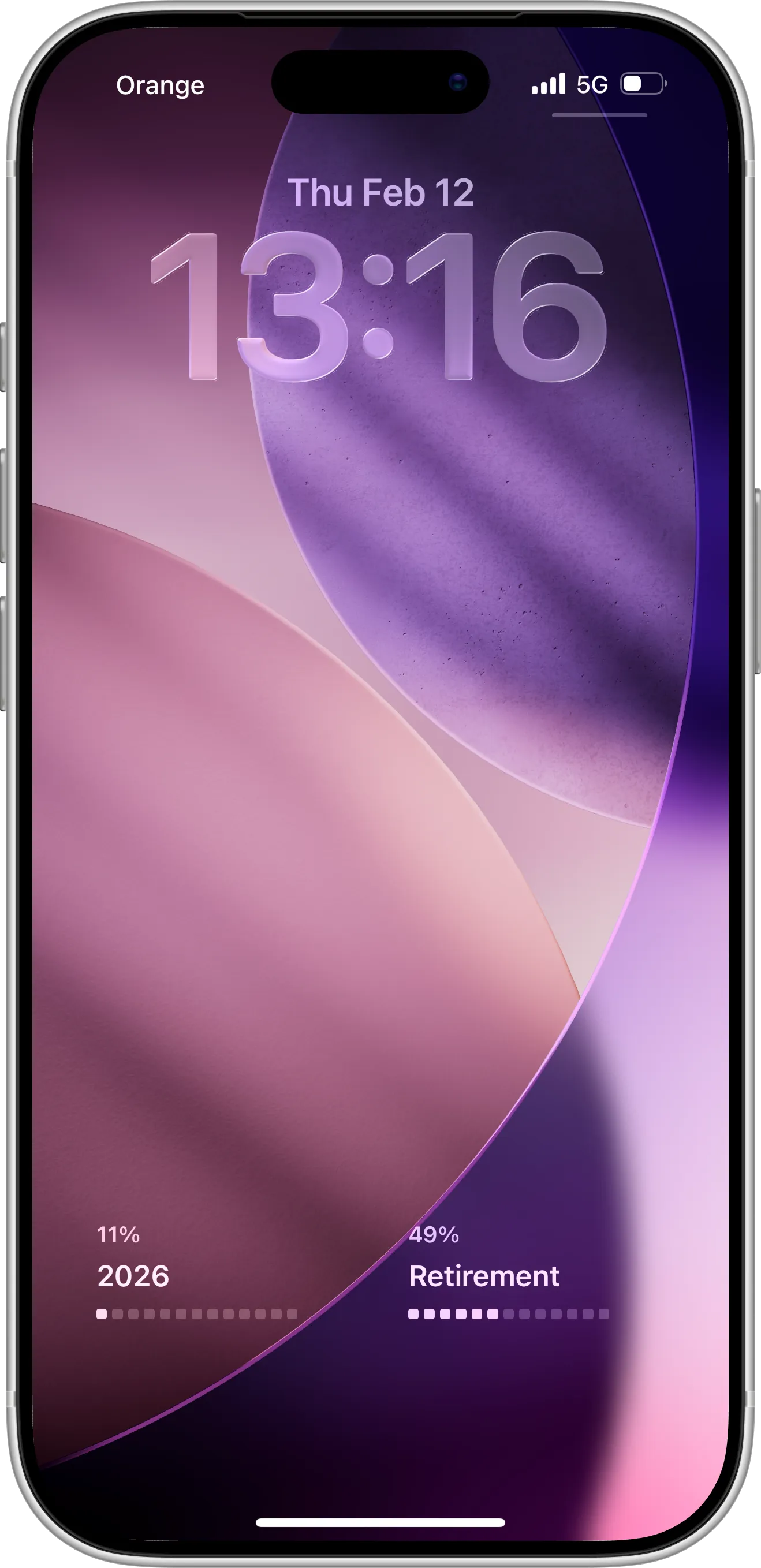 Configured Lock Screen widget displaying days to event in a Countdown X